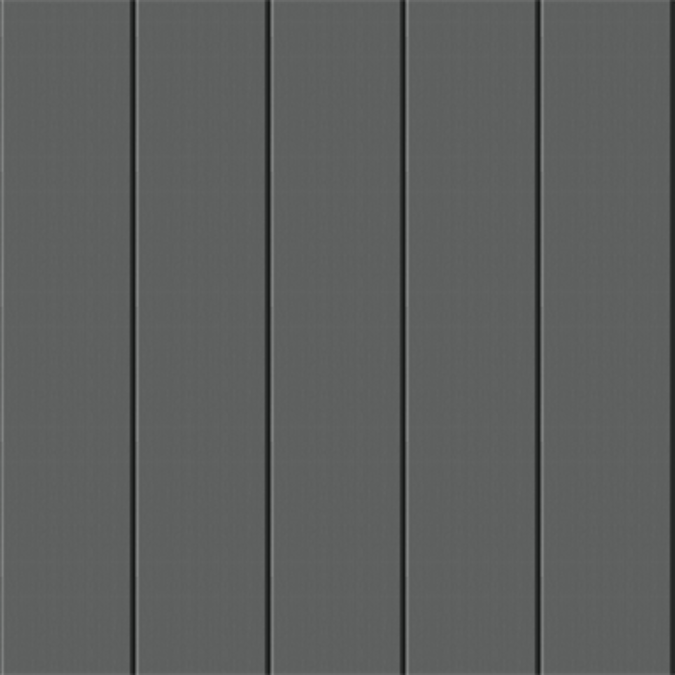 Angled Standing Seam Facade (430 mm, vertical, prePATINA graphite-grey)