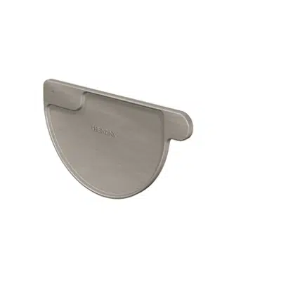 Image for Gutter stopend half-round left (size 333, prePATINA graphite-grey)