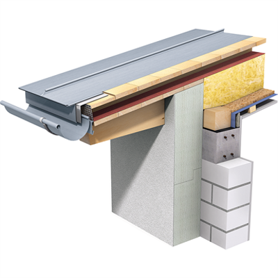 Image for Double Standing Seam Roof (530 mm, prePATINA blue-grey)