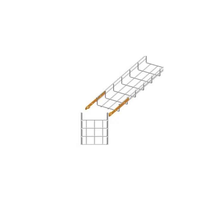 Wire cable trays and connection accessories