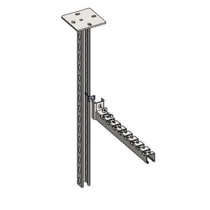 OB Profils - P41 ceiling bracket - perforated 3 sides - square plate