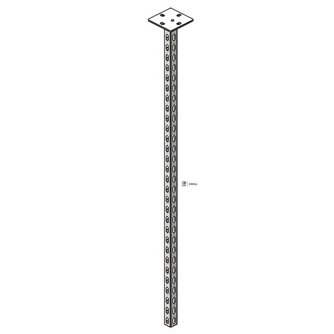 P41 ceiling bracket - perforated 3 sides - square plate