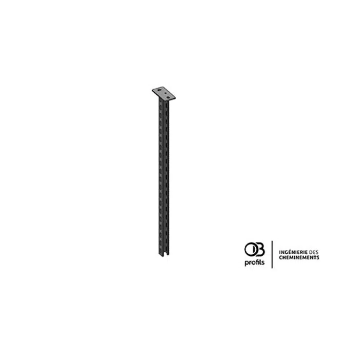 OB Profils - P41 ceiling bracket - perforated 3 sides - rectangle plate