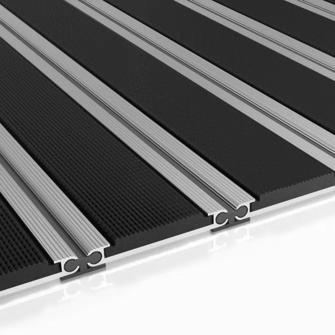 ALU MAT WIDE with rubber insert (scraper mat)