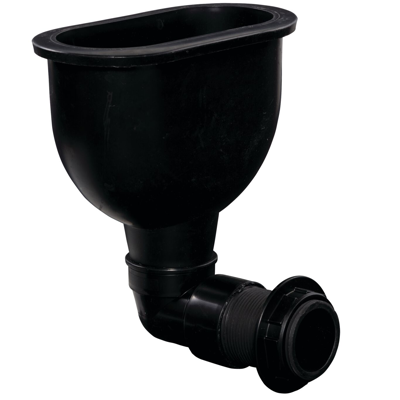 Cup Sink, Oval, Laboratory, Horizontal Outlet, 3 IN x 6 IN x 5 IN - CS2