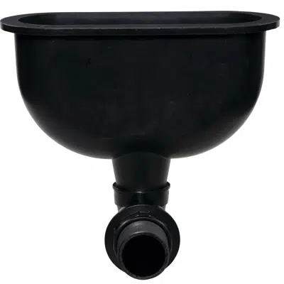 afbeelding voor Cup Sink, Oval, Laboratory, Horizontal Outlet, 3 IN x 9 IN x 5 IN - CS6