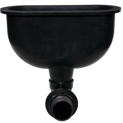 Cup Sink, Oval, Laboratory, Horizontal Outlet, 3 IN x 9 IN x 5 IN - CS6