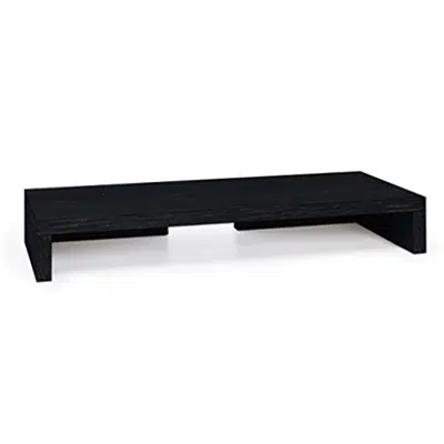 画像 Way Basics Computer Monitor Stand, TV PC Laptop Computer Screen Stand Riser, Desktop Stand Storage Organizer 9.8 L x 19.7 W x 3.1 H, Black (Made from eco-Friendly Non Toxic zBoard paperboard)