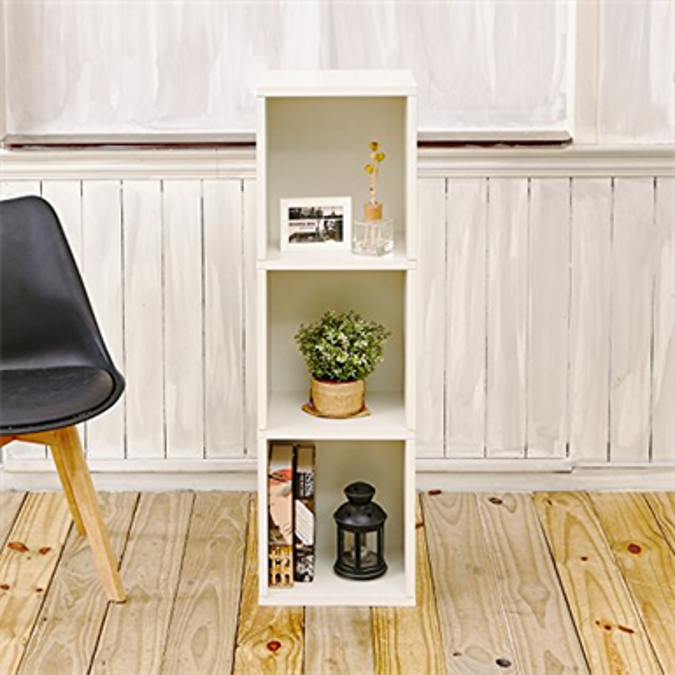 BIM objects - Free download! Way Basics Eco 3 Shelf Triple Cube Plus ...