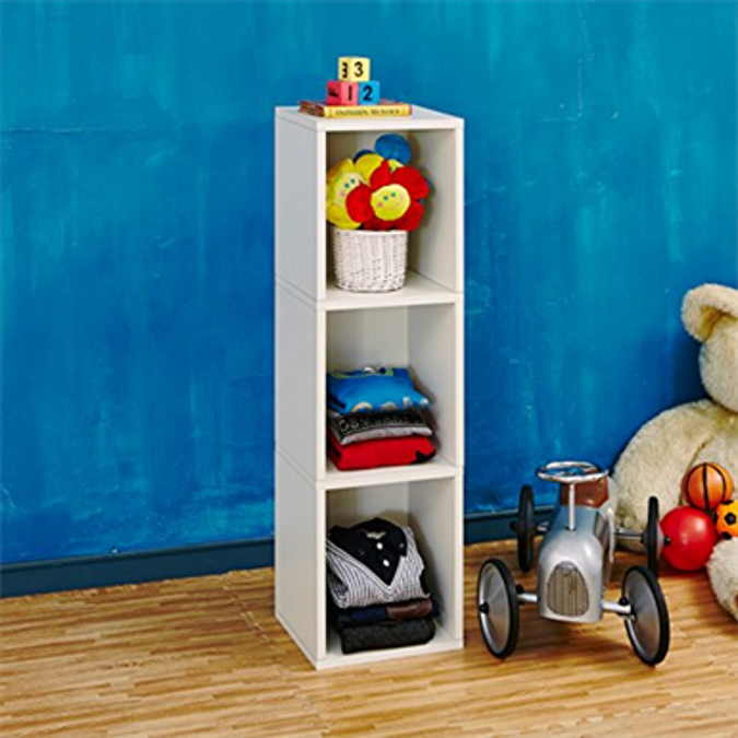 BIM objects - Free download! Way Basics Eco 3 Shelf Triple Cube Plus ...