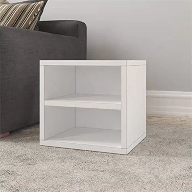 Way Basics Eco Stackable Connect Storage Cube with Shelf Cubby Organizer, White (Tool-Free Assembly and Uniquely Crafted from Sustainable Non Toxic zBoard Paperboard)