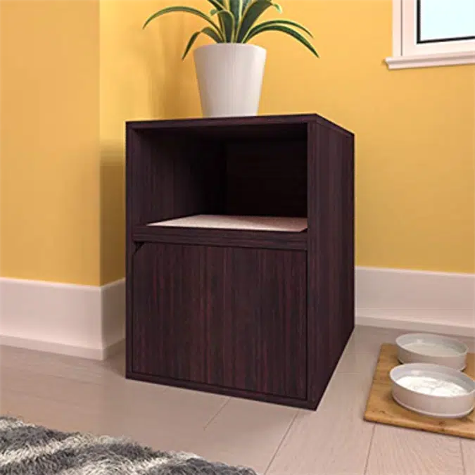 Way Basics WB-LITTER-4-EO Enclosure Litter Box Furniture, Espresso