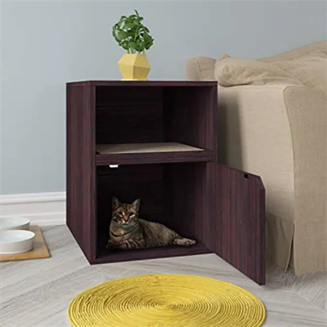 Way Basics WB-LITTER-4-EO Enclosure Litter Box Furniture, Espresso