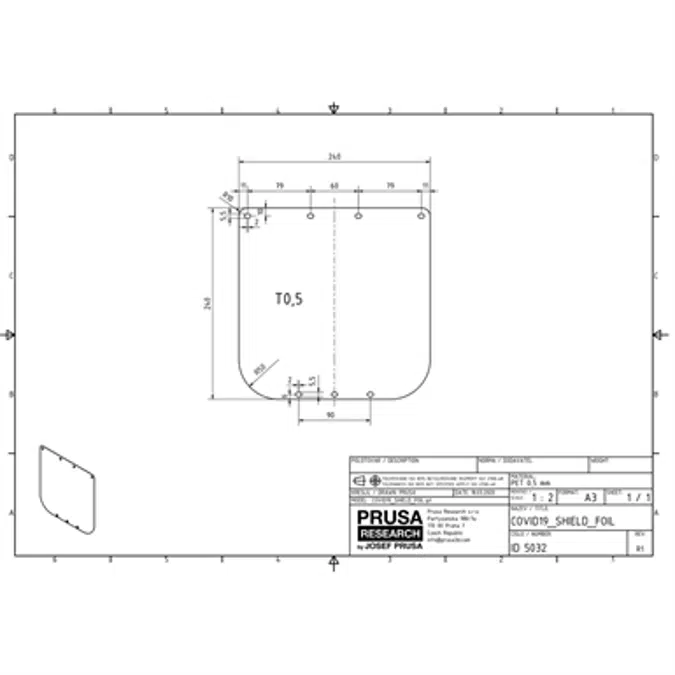 Prusa Face Shield RC1 RC2 and RC3, version EU and USA