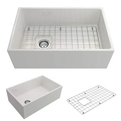Image for Bocchi 1346 Contempo Apron Front Fireclay 30" Single Bowl Kitchen Sink