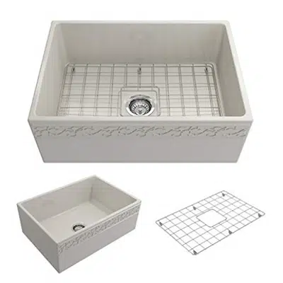 изображение для Bocchi 1357 Vigneto Apron Front Fireclay 27" Single Bowl Kitchen Sink