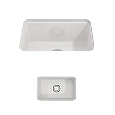 изображение для Bocchi 1358 Sotto Undermount Fireclay 12" Single Bowl Kitchen Sink