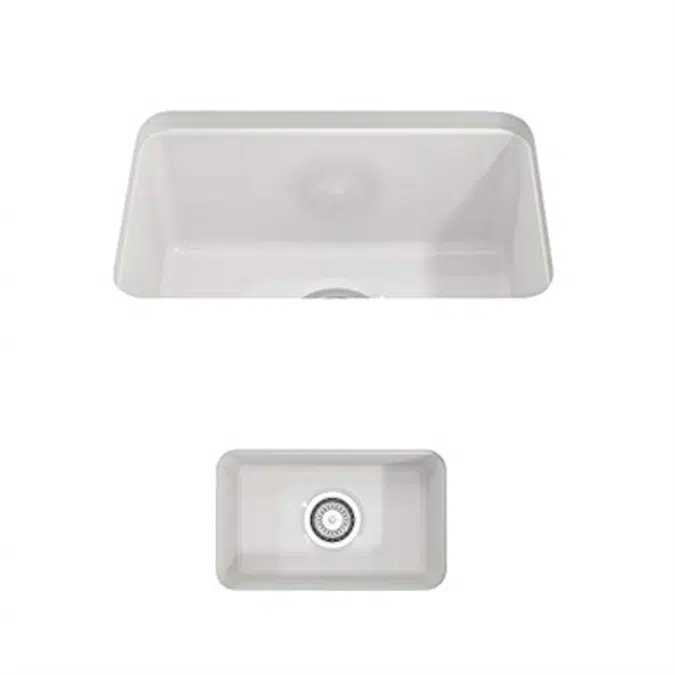 Bocchi 1358 Sotto Undermount Fireclay 12" Single Bowl Kitchen Sink