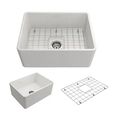 kép a termékről - Bocchi 1137 Classico Apron Front Fireclay 24" Single Bowl Kitchen Sink