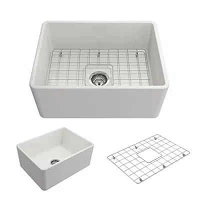 Image for Bocchi 1137 Classico Apron Front Fireclay 24" Single Bowl Kitchen Sink