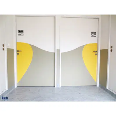 Image for 1/2 PORTE DECORATIVE Bicolore