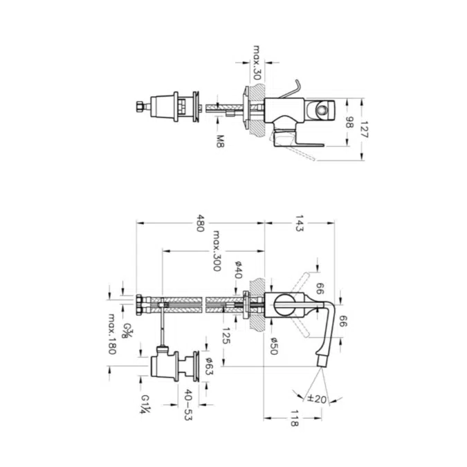 Bidet Mixer - With Pop Up - Suit U Series - VitrA