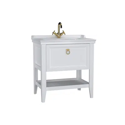 รูปภาพสำหรับ Washbasin Unit - 80cm - With Drawer - With Vanity Washbasin - One Faucet Hole - Valarte Series - VitrA