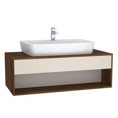 imagen para Washbasin Unit - 120cm - Hotel Unit - For Countertop Basins - With 53cm Depth - With U-cut - İntegra Series - VitrA