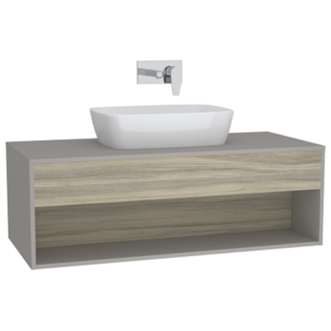 Washbasin Unit - 120cm - Hotel Unit - For Countertop Basins - With 53cm Depth - With U-cut - İntegra Series - VitrA