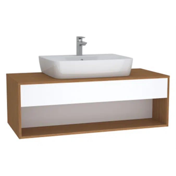 Washbasin Unit - 120cm - Hotel Unit - For Countertop Basins - With 53cm Depth - With U-cut - İntegra Series - VitrA