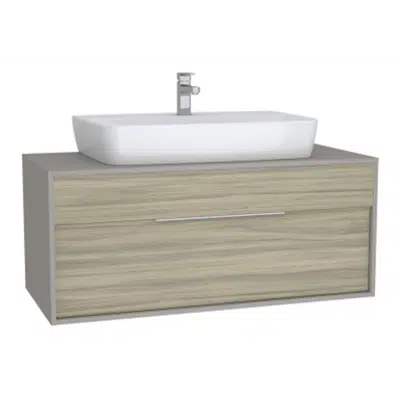 imazhi i Washbasin Unit - 120cm - With 1 drawer - For Countertop Basins - With 53cm Depth - With U-cut - İntegra Series - VitrA