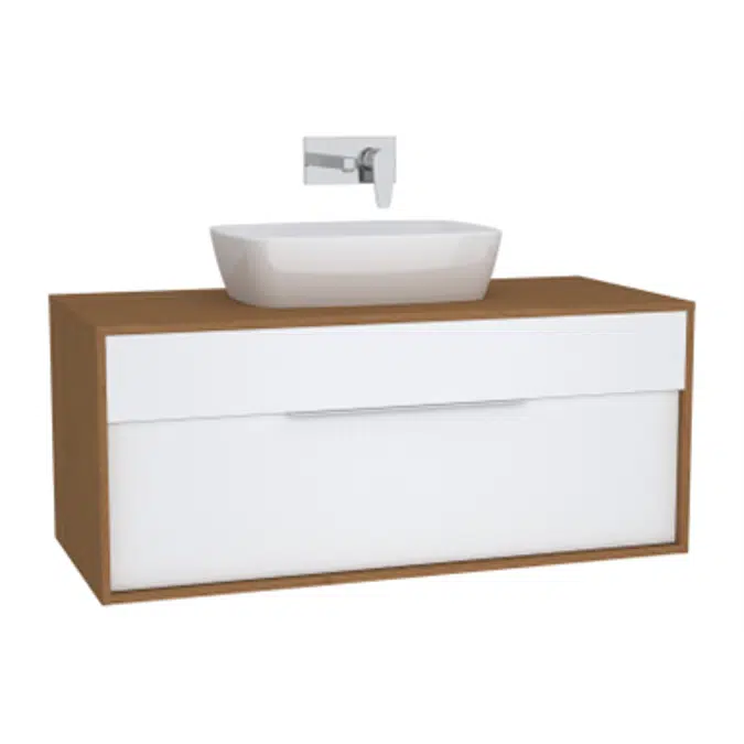 Washbasin Unit - 120cm - With 1 drawer - For Countertop Basins - With 53cm Depth - With U-cut - İntegra Series - VitrA