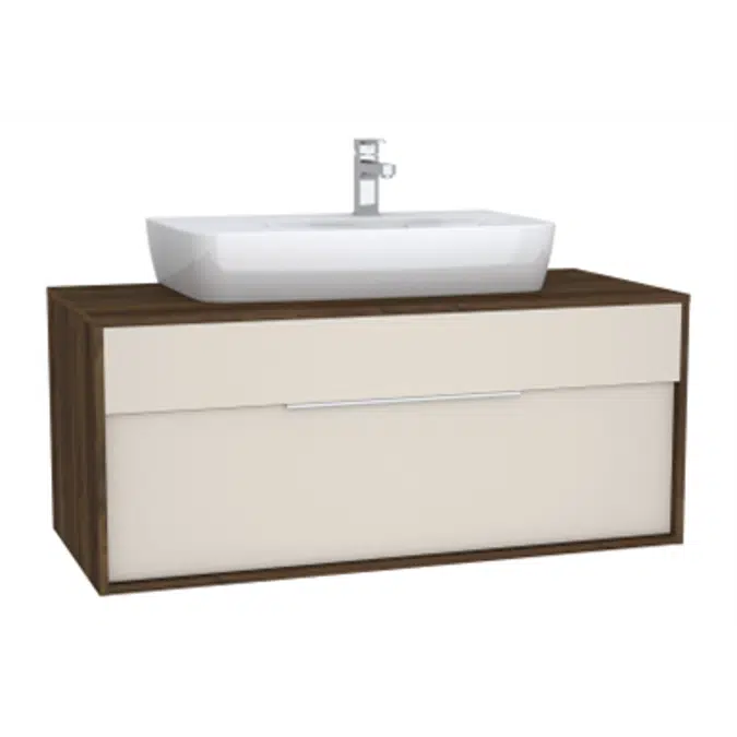 Washbasin Unit - 120cm - With 1 drawer - For Countertop Basins - With 53cm Depth - With U-cut - İntegra Series - VitrA
