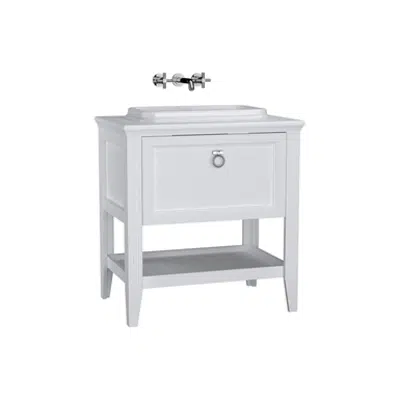 imazhi i Washbasin Unit - 80cm - With Drawer - With Countertop Washbasin - Valarte Series - VitrA