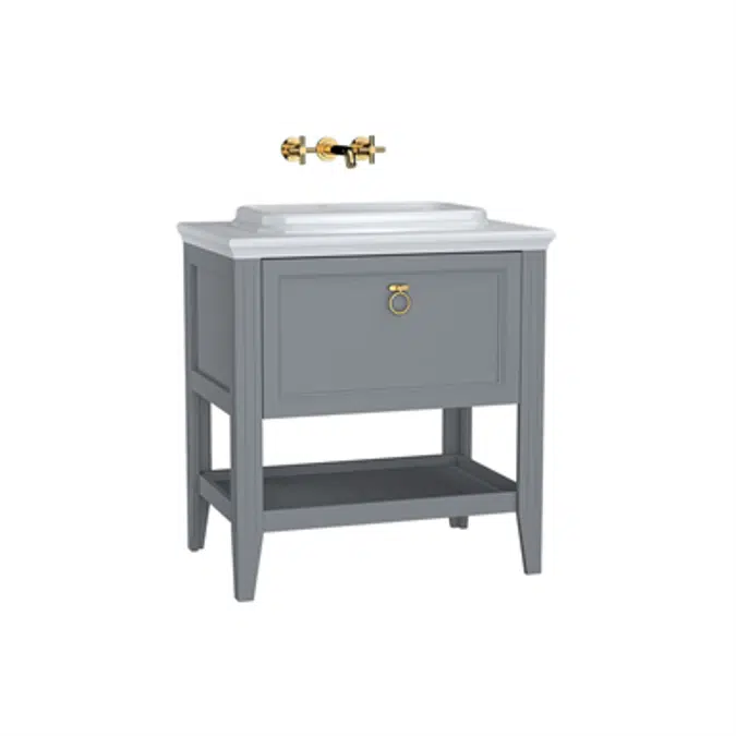 Washbasin Unit - 80cm - With Drawer - With Countertop Washbasin - Valarte Series - VitrA