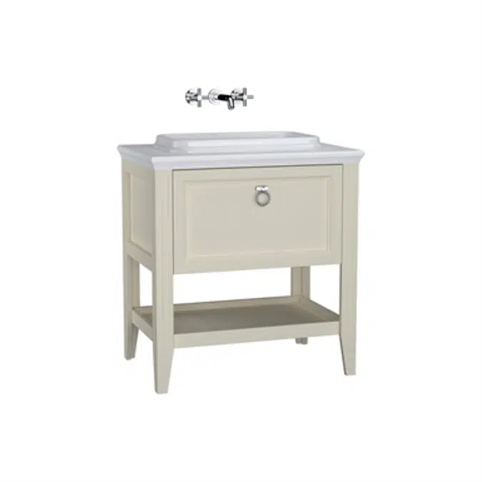 Washbasin Unit - 80cm - With Drawer - With Countertop Washbasin - Valarte Series - VitrA