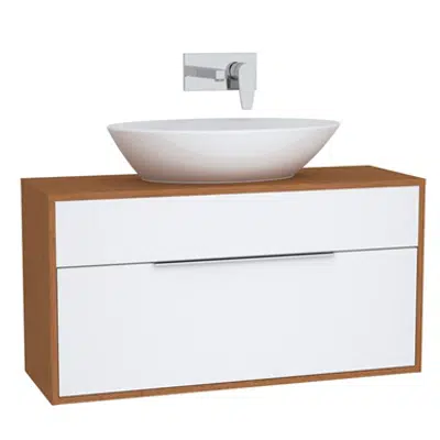 Image for Washbasin Unit - 100cm - With 1 drawer - For Countertop Basins - With 34cm Depth - İntegra Series - VitrA