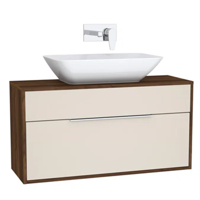 Washbasin Unit - 100cm - With 1 drawer - For Countertop Basins - With 34cm Depth - İntegra Series - VitrA