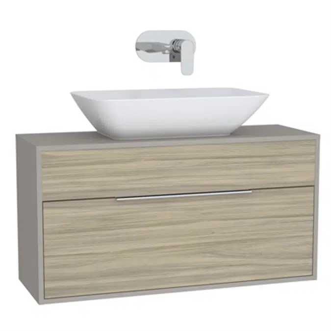 Washbasin Unit - 100cm - With 1 drawer - For Countertop Basins - With 34cm Depth - İntegra Series - VitrA