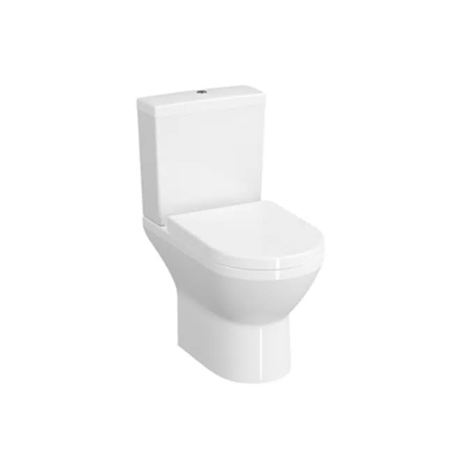 WC Pan - Rim Ex - Close Coupled WC Pan - 62cm - Floor Mounted - Open Back - İntegra Series - VitrA