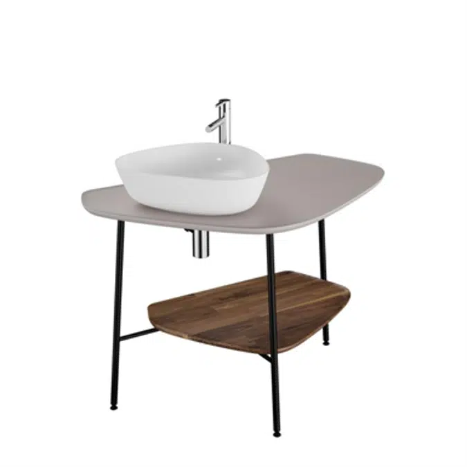 Washbasin Unit - 100cm - Ceramic Counter - Plural Series - VitrA