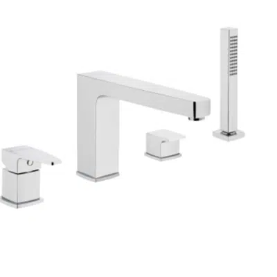 afbeelding voor Bathtup Mixer - For 4 Hole Bath tubs deck Mounted With Hand shower - Q line Series - VitrA
