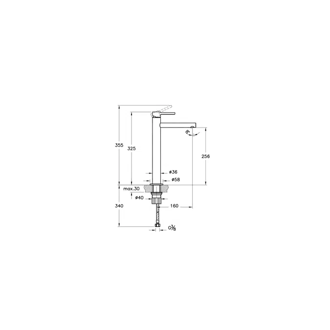 Basin Mixer - For Bowls Large -OriginSeries - VitrA