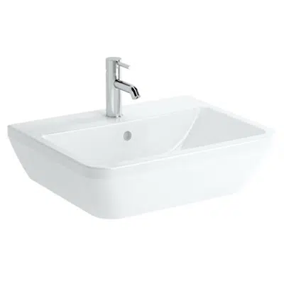 Image for Wash Basin - Square Washbasin - 60cm - One Tap Hole - With Overflow Hole - İntegra Series - VitrA