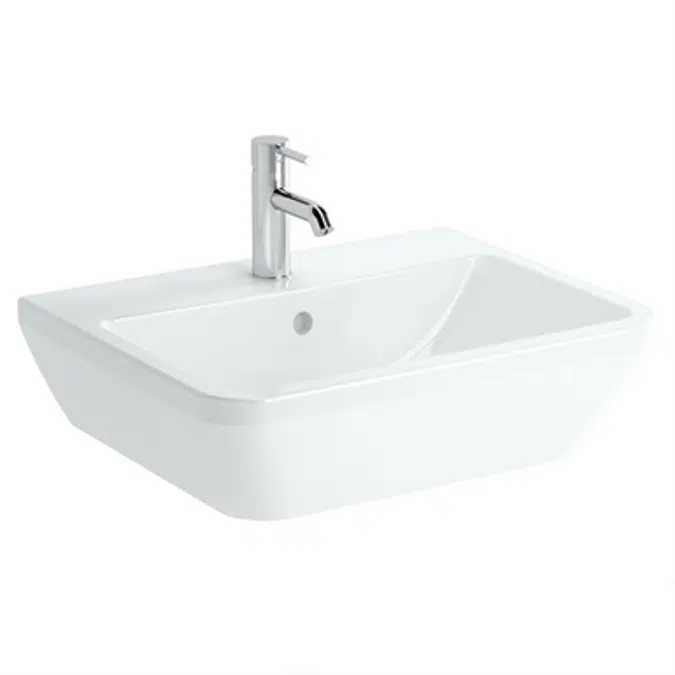 Wash Basin - Square Washbasin - 60cm - One Tap Hole - With Overflow Hole - İntegra Series - VitrA