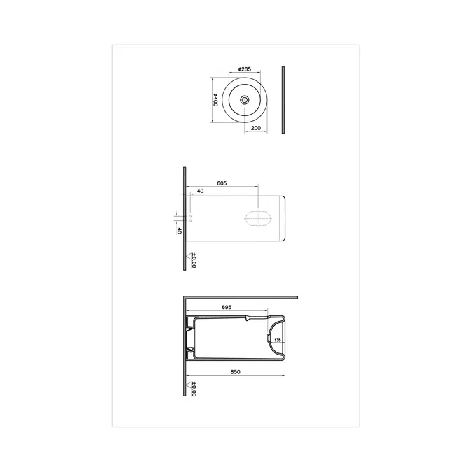 WashBasin - 40cm - Monoblock - Liquid Series - VitrA