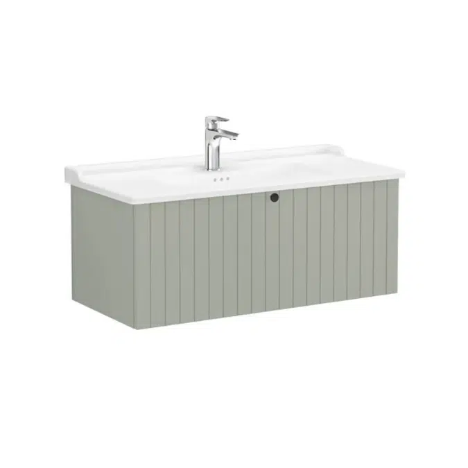 BIM objects - Free download! Washbasin Unit - 100cm - 1 Drawer - Root ...