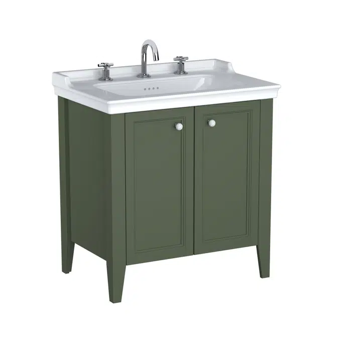 Washbasin Unit - 80cm - With Door - 3 Tap Holes - Valarte Neo Series - VitrA