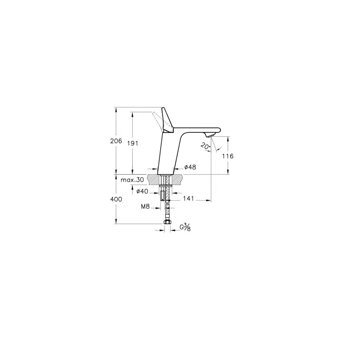 Basin Mixer  - Memoria Series - VitrA