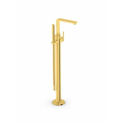 Image for Bath Mixer - Bathtub Faucet - From Floor - With Hand Shower - Suit L Series - VitrA